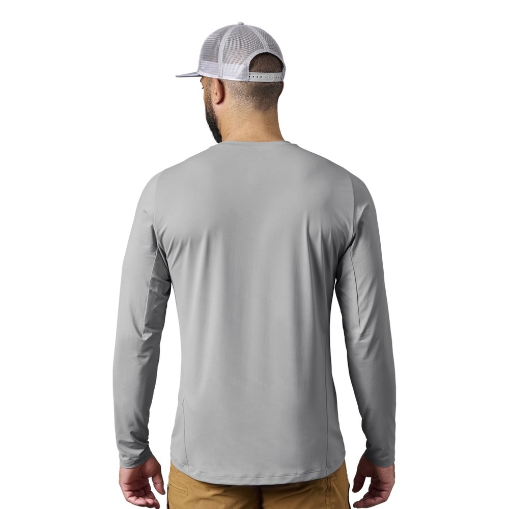 YETI MEN'S CREW NECK ULTRA LIGHTWEIGHT SUNSHIRT GREY size men's medium - Picture 5 of 11